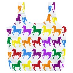 Colorful Horse Background Wallpaper Full Print Recycle Bag (xxl) by Amaryn4rt