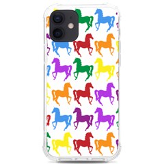 Colorful Horse Background Wallpaper Iphone 12/12 Pro Tpu Uv Print Case by Amaryn4rt