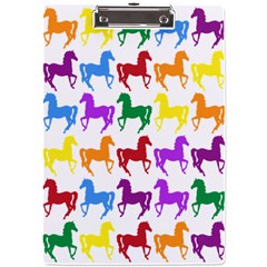 Colorful Horse Background Wallpaper A4 Acrylic Clipboard by Amaryn4rt