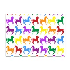 Colorful Horse Background Wallpaper Crystal Sticker (a4) by Amaryn4rt