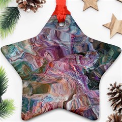 Blended Waves Ornament (star) by kaleidomarblingart