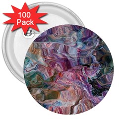 Blended Waves 3  Buttons (100 Pack)  by kaleidomarblingart