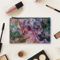 Blended Waves Cosmetic Bag (medium) by kaleidomarblingart