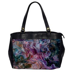 Blended Waves Oversize Office Handbag by kaleidomarblingart