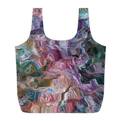 Blended Waves Full Print Recycle Bag (l) by kaleidomarblingart