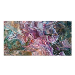 Blended Waves Satin Shawl 45  X 80  by kaleidomarblingart