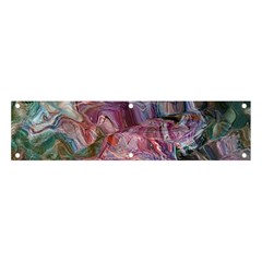 Blended Waves Banner And Sign 4  X 1  by kaleidomarblingart