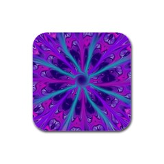 Wallpaper Tie Dye Pattern Rubber Square Coaster (4 Pack) by Ravend