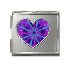 Wallpaper Tie Dye Pattern Mega Link Heart Italian Charm (18mm) by Ravend