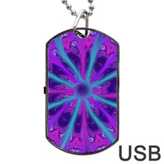 Wallpaper Tie Dye Pattern Dog Tag Usb Flash (two Sides) by Ravend