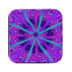 Wallpaper Tie Dye Pattern Square Metal Box (black)