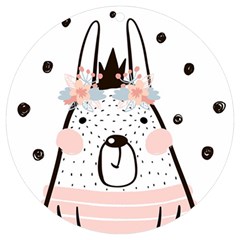 Cute Rabbit Crown Uv Print Acrylic Ornament Round