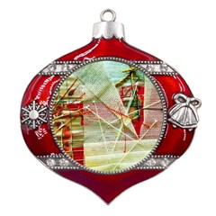 Dscf3247 Metal Snowflake And Bell Red Ornament by bestdesignintheworld