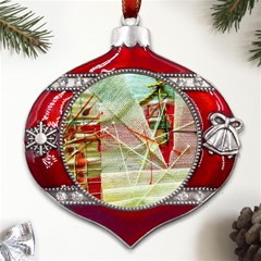 Dscf3247 Metal Snowflake And Bell Red Ornament