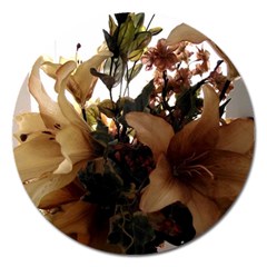 Lilies-1-1 Magnet 5  (round) by bestdesignintheworld