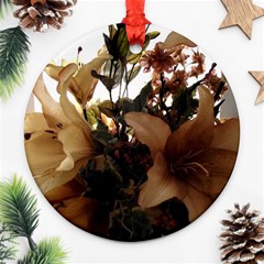 Lilies-1-1 Round Ornament (two Sides)