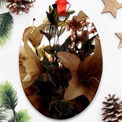 Lilies-1-1 Oval Ornament (two Sides)