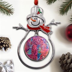 Blend 10-11 Liquify I Vibrance Metal Snowman Ornament