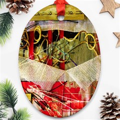 Collage Oval Ornament (two Sides)