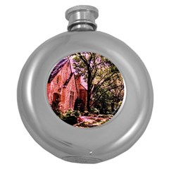 Hot Day In  Dallas-6 Round Hip Flask (5 Oz) by bestdesignintheworld