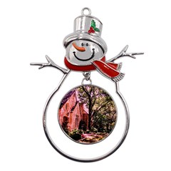 Hot Day In  Dallas-6 Metal Snowman Ornament