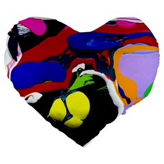 Japan Is So Close-1-1 Large 19  Premium Flano Heart Shape Cushions by bestdesignintheworld