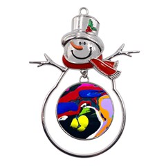 Japan Is So Close-1-1 Metal Snowman Ornament by bestdesignintheworld