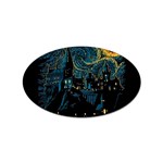 Castle Starry Night Van Gogh Parody Sticker Oval (100 pack) Front