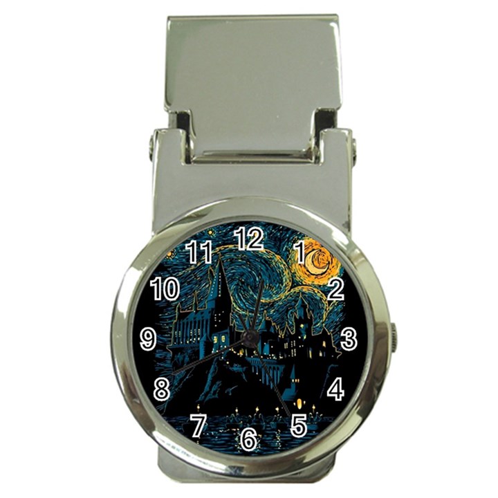 Castle Starry Night Van Gogh Parody Money Clip Watches