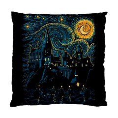 Castle Starry Night Van Gogh Parody Standard Cushion Case (two Sides) by Sarkoni