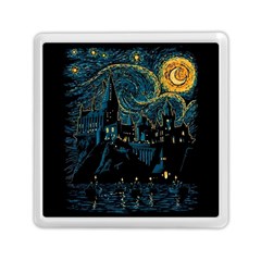 Castle Starry Night Van Gogh Parody Memory Card Reader (square) by Sarkoni