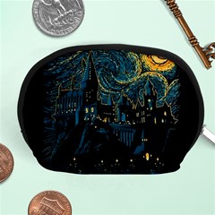 Castle Starry Night Van Gogh Parody Accessory Pouch (medium) by Sarkoni