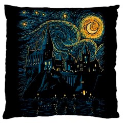 Castle Starry Night Van Gogh Parody Standard Premium Plush Fleece Cushion Case (two Sides) by Sarkoni