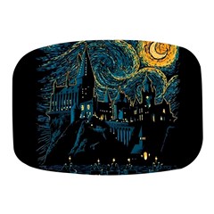 Castle Starry Night Van Gogh Parody Mini Square Pill Box by Sarkoni