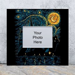 Castle Starry Night Van Gogh Parody White Wall Photo Frame 5  X 7  by Sarkoni