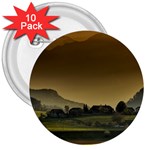 Mountains Village Trees Hills 3  Buttons (10 pack)  Front