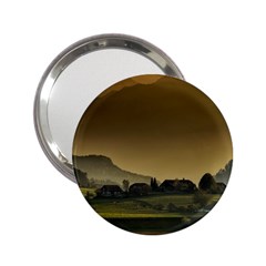 Mountains Village Trees Hills 2 25  Handbag Mirrors