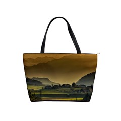 Mountains Village Trees Hills Classic Shoulder Handbag by Sarkoni