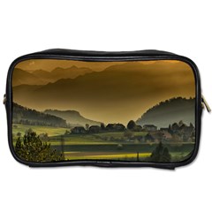 Mountains Village Trees Hills Toiletries Bag (two Sides) by Sarkoni