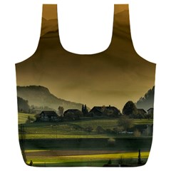 Mountains Village Trees Hills Full Print Recycle Bag (xxxl) by Sarkoni