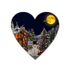 Christmas Landscape Heart Magnet by Sarkoni