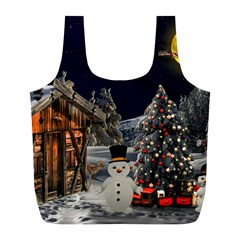 Christmas Landscape Full Print Recycle Bag (l) by Sarkoni