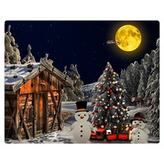 Christmas Landscape Premium Plush Fleece Blanket (medium)