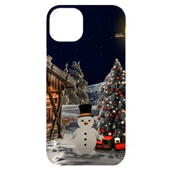 Christmas Landscape Iphone 14 Plus Black Uv Print Case by Sarkoni