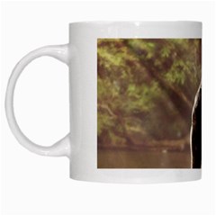 Baby Elephant Watering Hole White Mug by Sarkoni