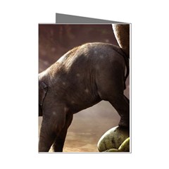 Baby Elephant Watering Hole Mini Greeting Cards (pkg Of 8) by Sarkoni