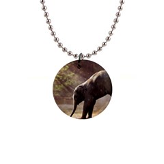 Baby Elephant Watering Hole 1  Button Necklace by Sarkoni