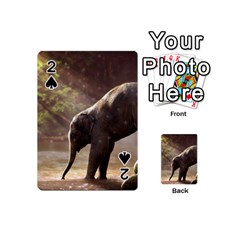 Baby Elephant Watering Hole Playing Cards 54 Designs (mini) by Sarkoni