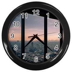 Shibuyasky Shibuya Tokyo Japan Wall Clock (black) by Sarkoni