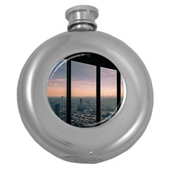 Shibuyasky Shibuya Tokyo Japan Round Hip Flask (5 Oz) by Sarkoni